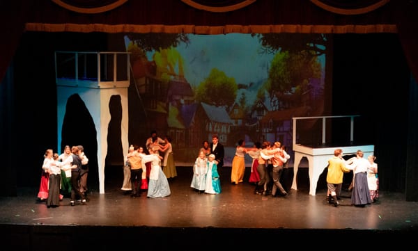 One of the opening scenes with the Princesses exploring the Village.