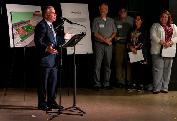 Each person involved in the creation of The Imagination District spoke a few words. Here is Rand Smith, Board President of the Renaissance Performing Arts.