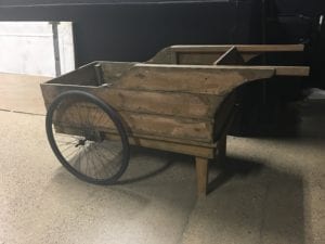 A cart being used in Sweeney Todd scenes.